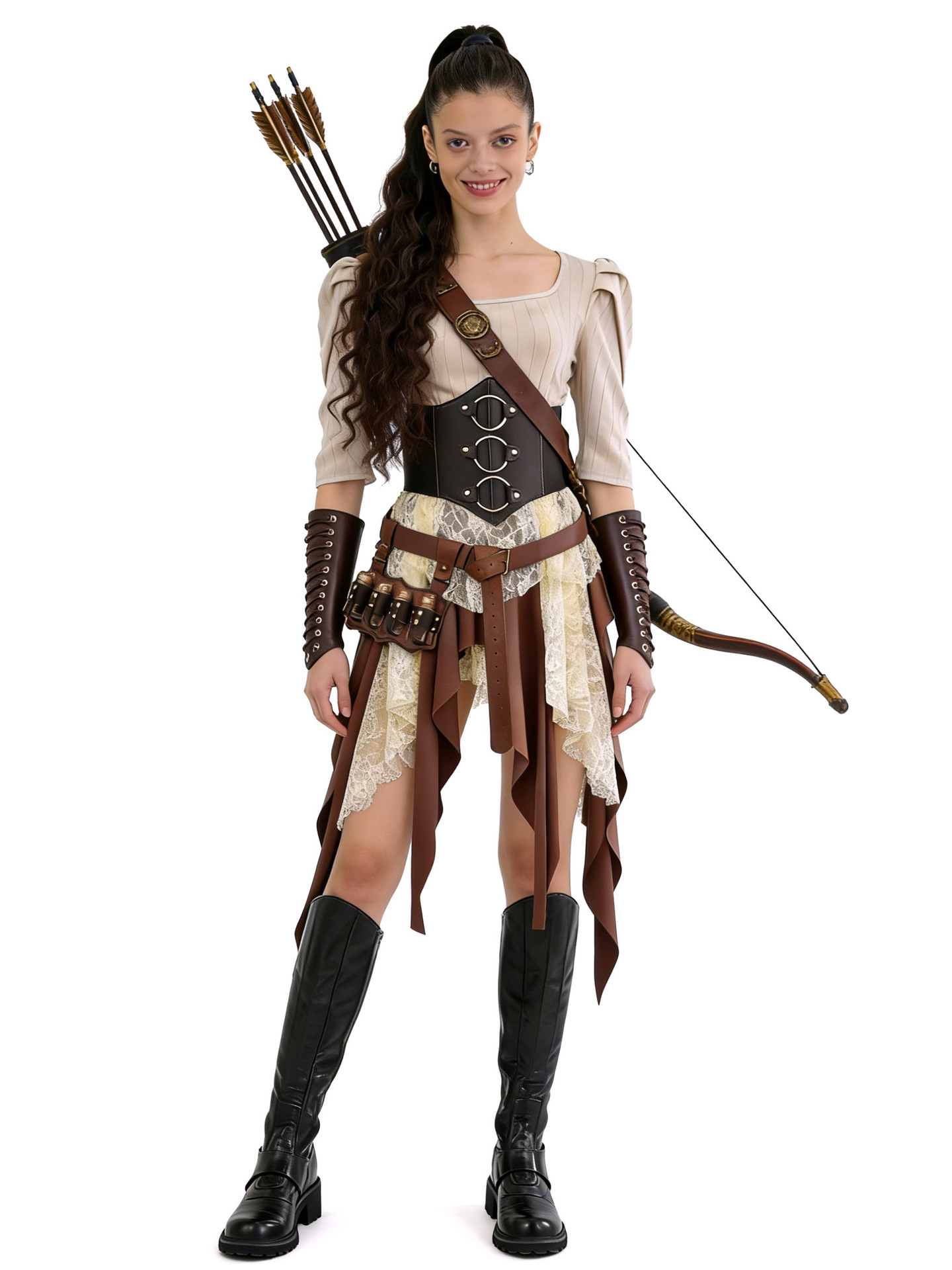 Halloween Viking Warrior Costume and Accessories - Polyester - product details