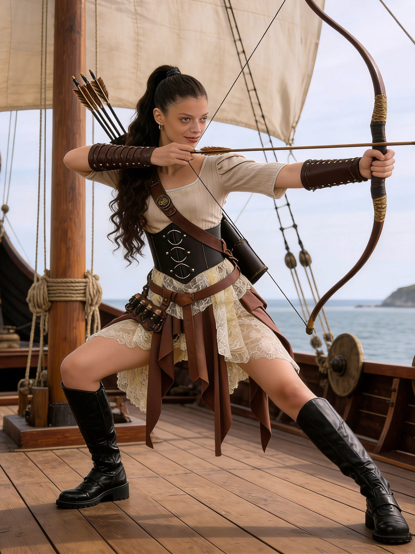 Halloween Viking Warrior Costume and Accessories - Polyester - product details