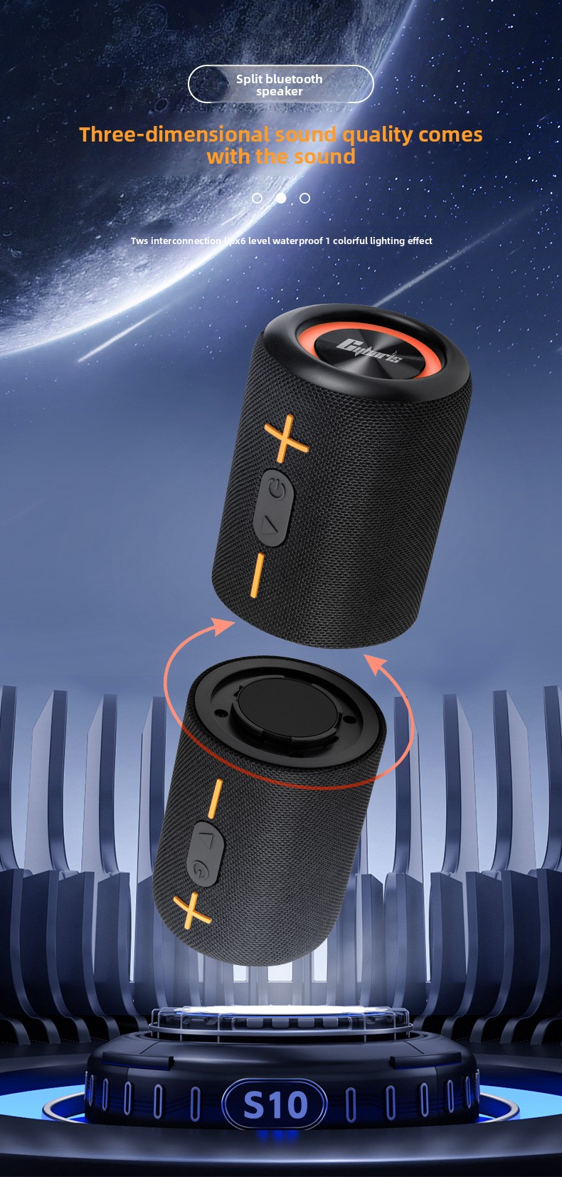 Split Fabric Bluetooth Speaker