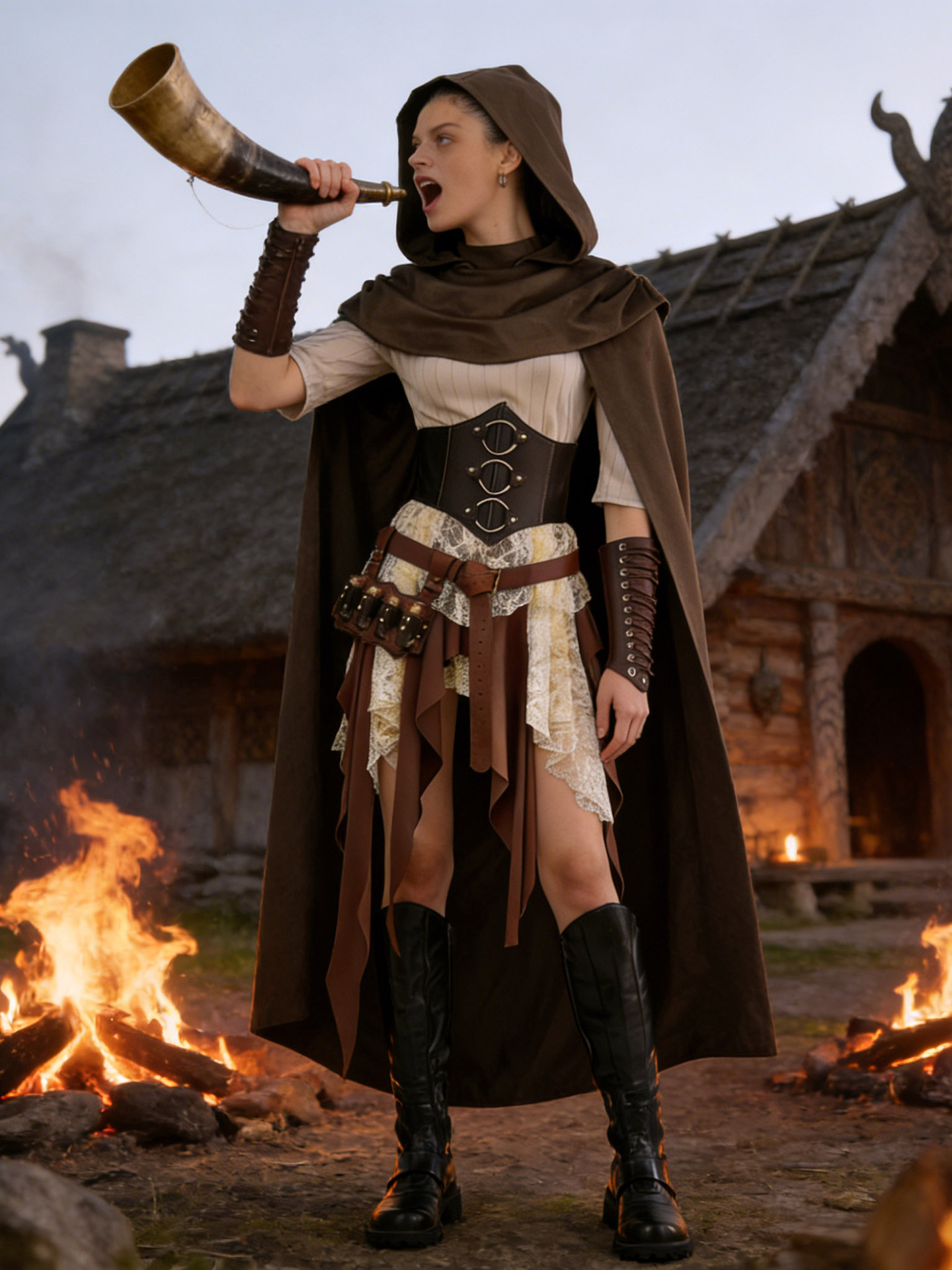 Halloween Viking Warrior Costume and Accessories - Polyester - product details