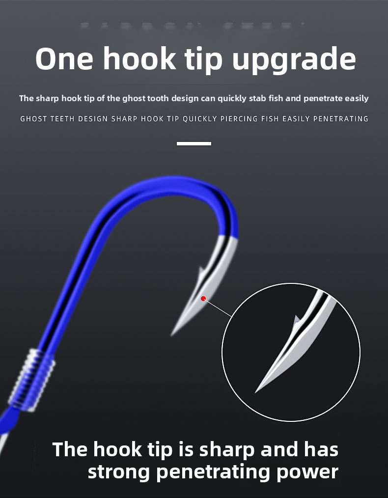 Blue Ghost Tooth hooks - angle 4