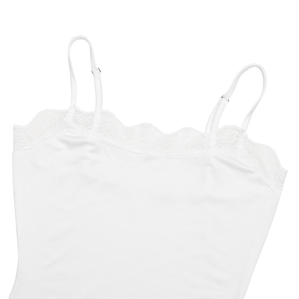 Adjustable Strap Lace Trim Milk Silk Jumpsuit 25