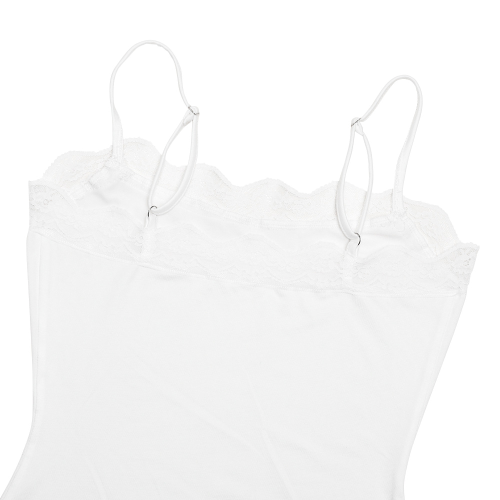 Adjustable Strap Lace Trim Milk Silk Jumpsuit 27