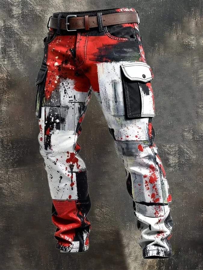 Vintage Denim Cargo Pants for Men