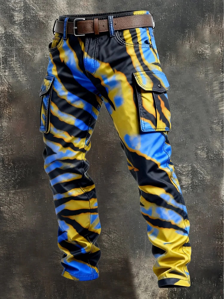 Vintage Denim Cargo Pants for Men