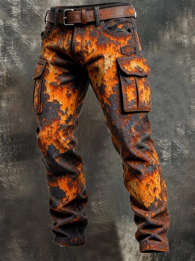 Vintage Denim Cargo Pants for Men