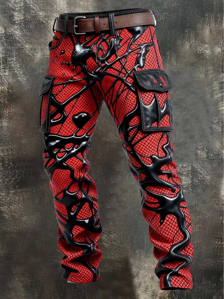 Vintage Denim Cargo Pants for Men