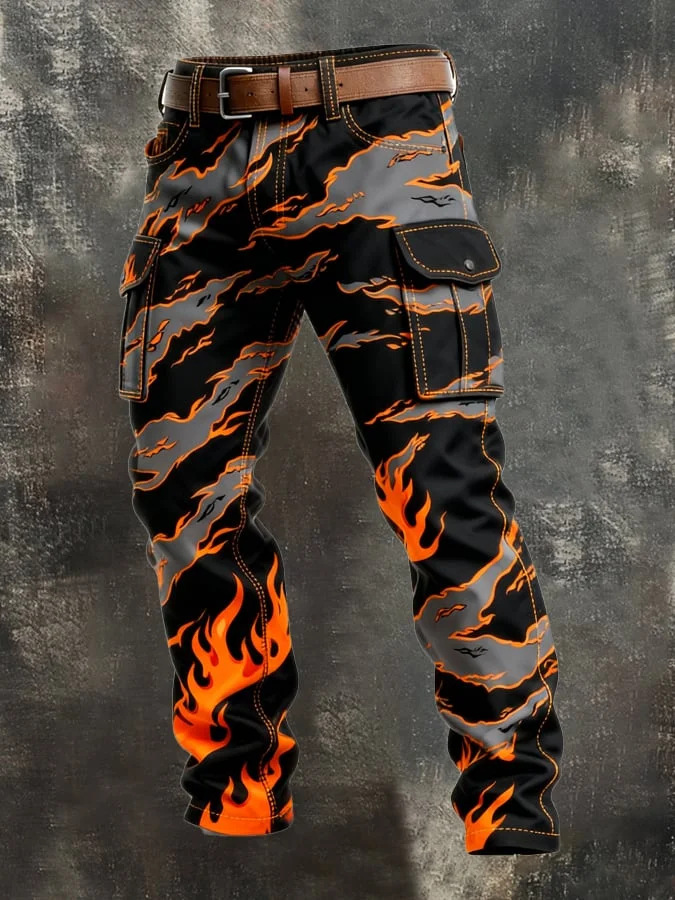 Vintage Denim Cargo Pants for Men