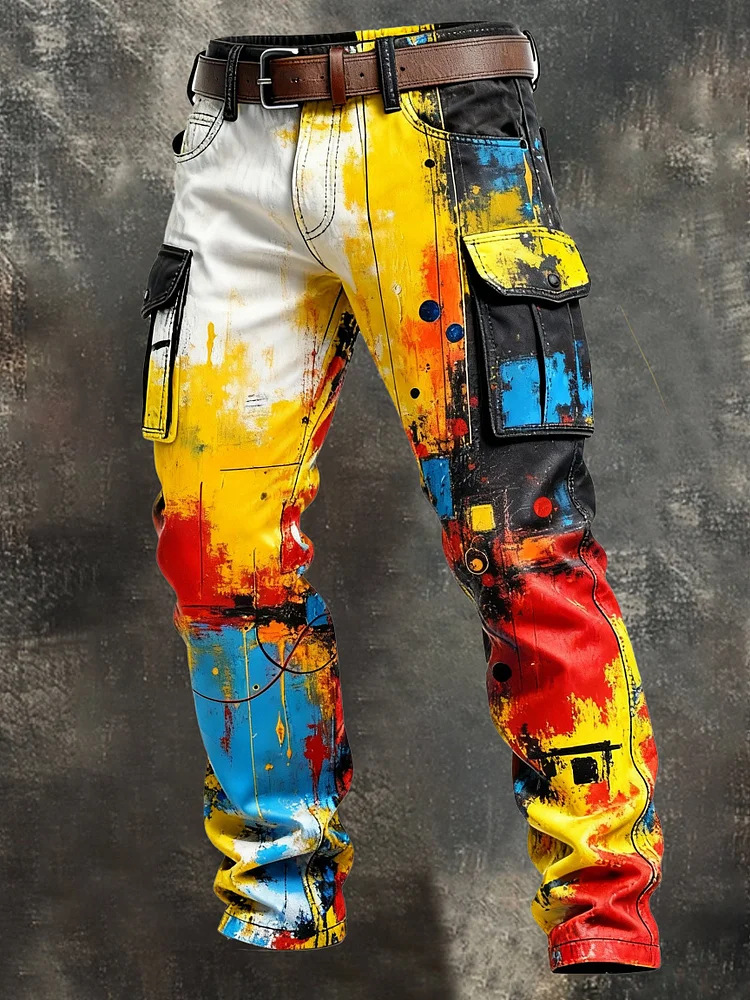 Vintage Denim Cargo Pants for Men