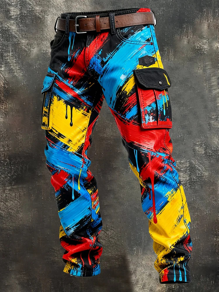 Vintage Denim Cargo Pants for Men