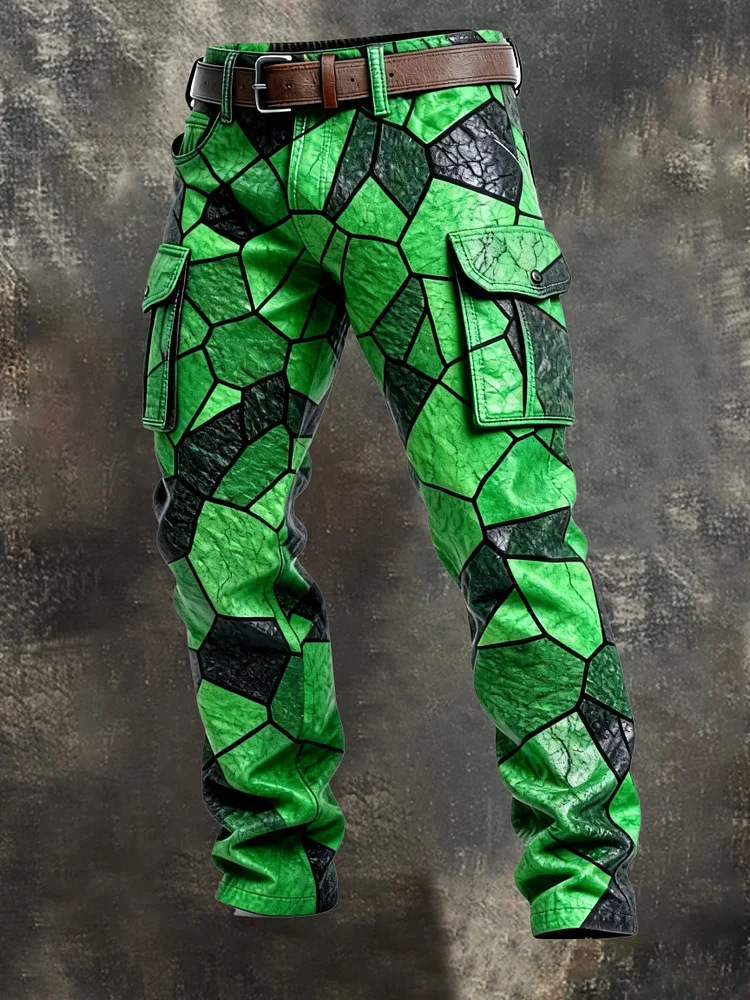 Vintage Denim Cargo Pants for Men