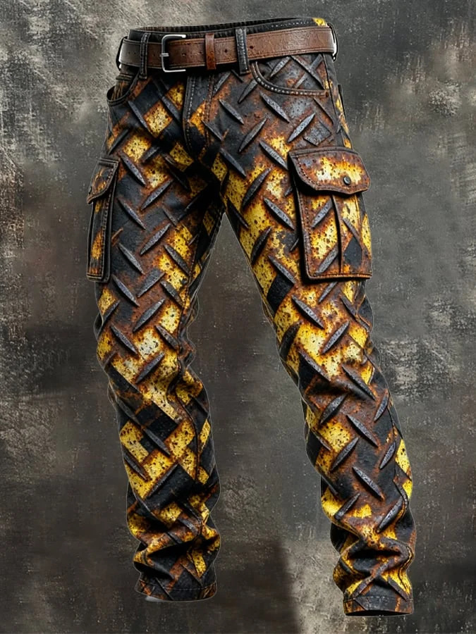 Vintage Denim Cargo Pants for Men