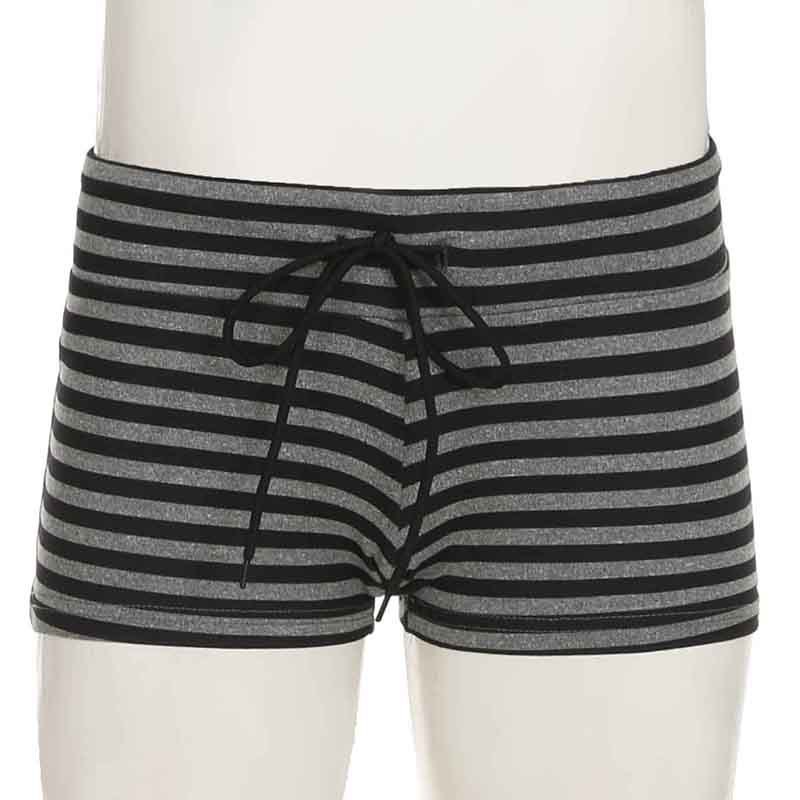 Retro Striped Halter Neck Two-Piece 12
