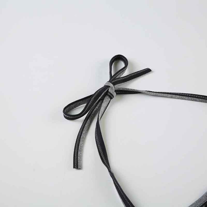 Retro Striped Halter Neck Two-Piece 15