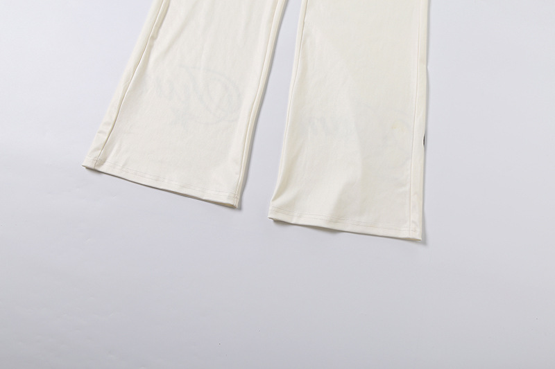 Women's Striped Crop Top and Flared Pants Set
