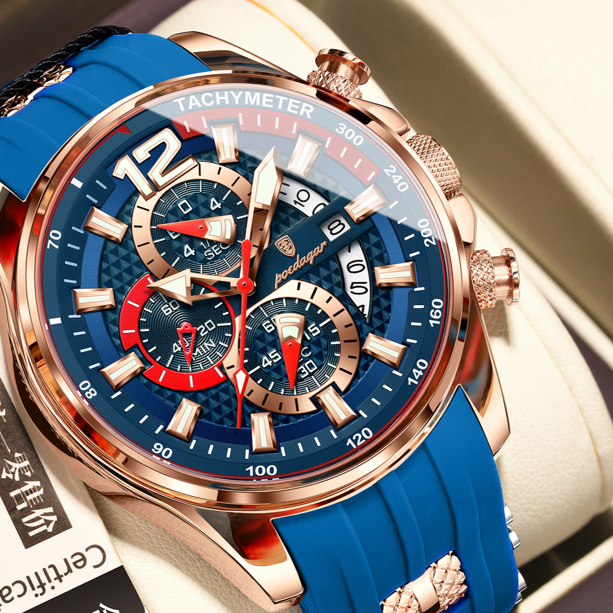 Fashionable Sports Men’s Watches, Waterproof Quartz Watches