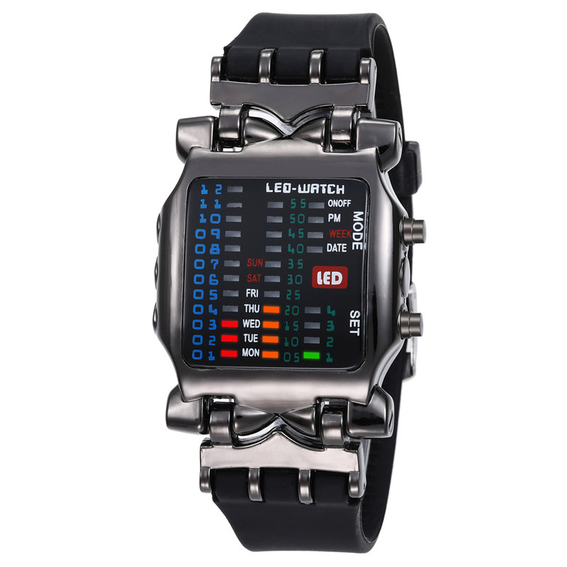 Trendy LED Digital Watch Casual Crab Design Personalized Street Style Sporty