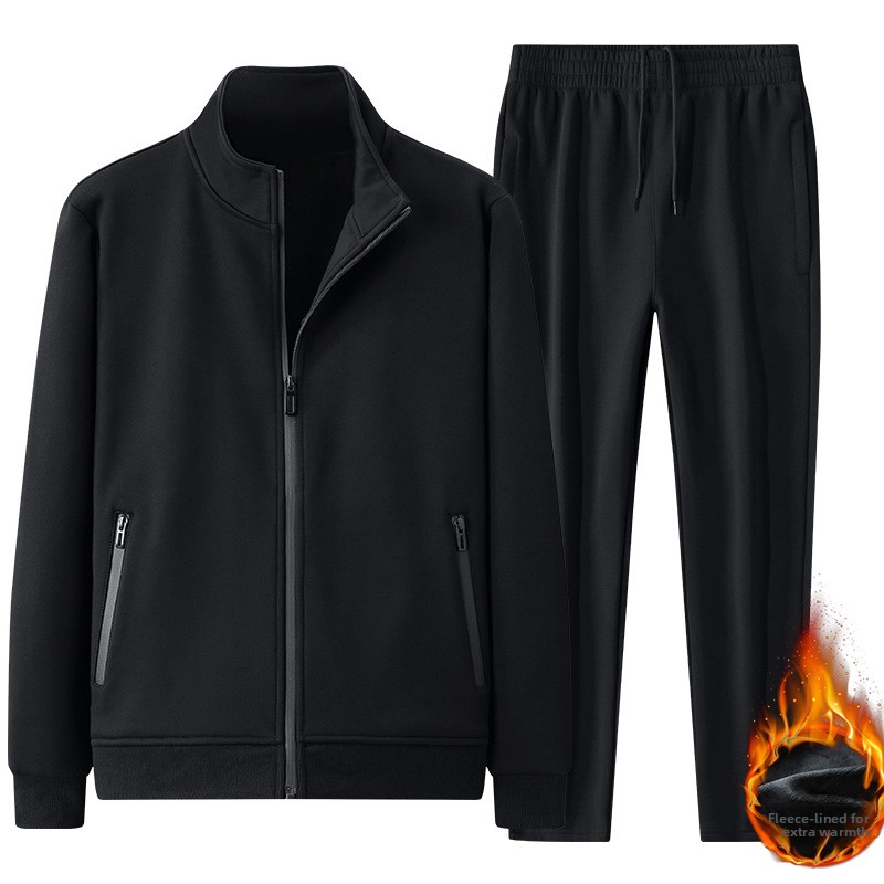 Men’s Cotton Casual Suit Jacket and Trousers Set
