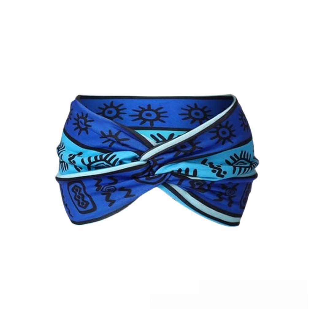 Wide Bohemian Sports Headband Non-Slip Yoga Geometric Polyester Soft