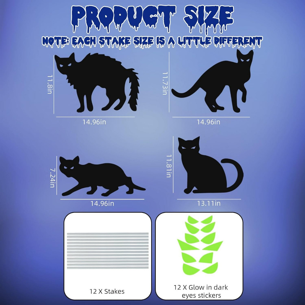 Halloween Black Cat Yard Sign - PVC - product details