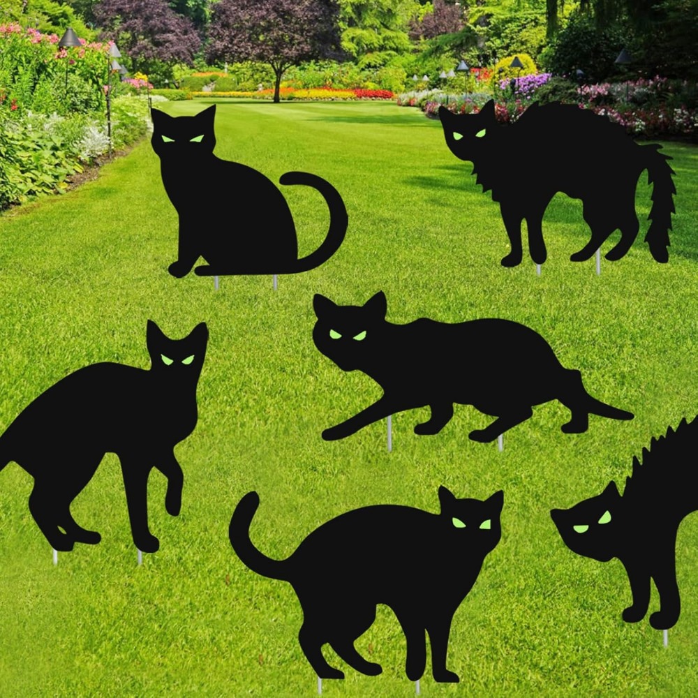 Halloween Black Cat Yard Sign - PVC - product details