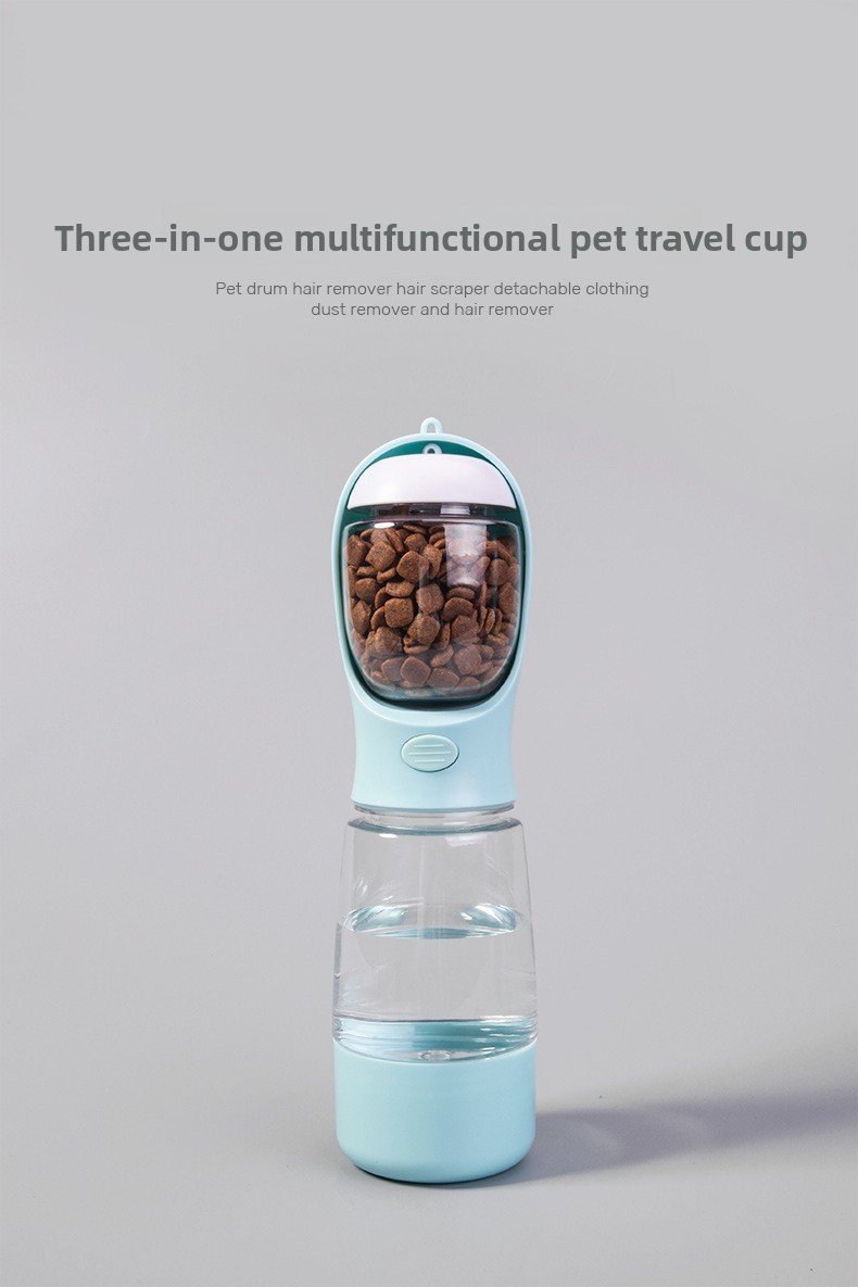 3-in-1 dog outdoor set slow feed bowl wet food water bottle waste box