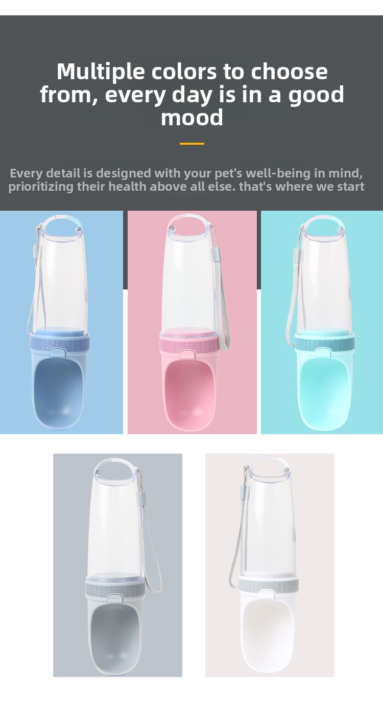 Dog water bottle leakproof slow feed bowl travel outdoor walks