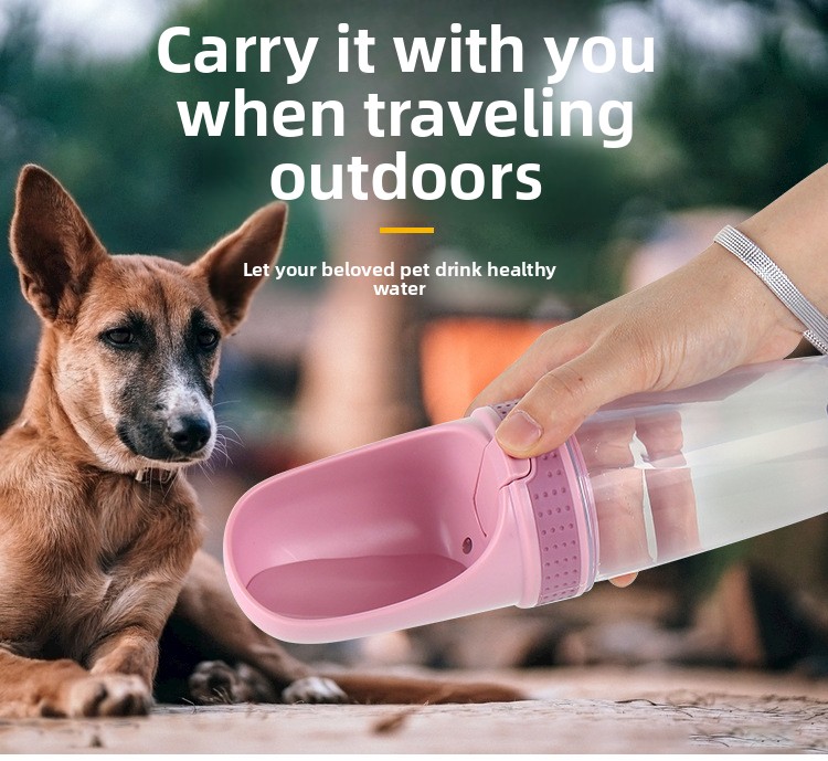 Best slow feed dog bowl portable water bottle 500ml leakproof