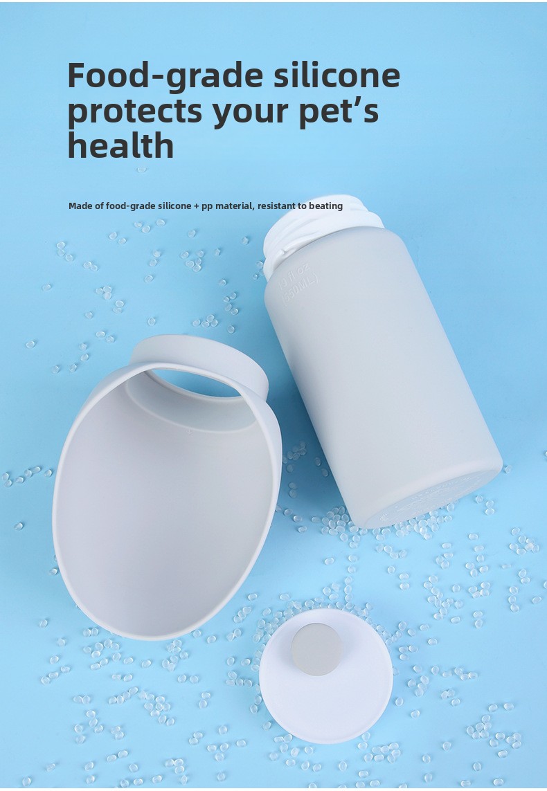 Foldable dog bowl travel set food-grade silicone PP material