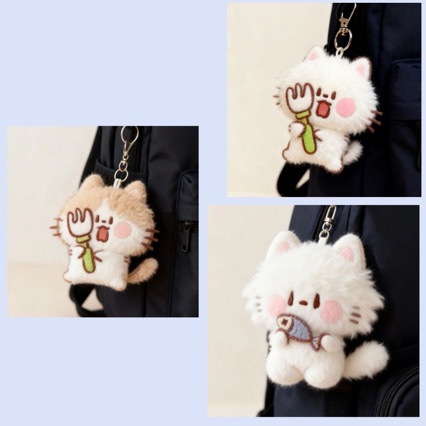 Llavero de gato de peluche con sonido de 10 cm | GATOKOOL