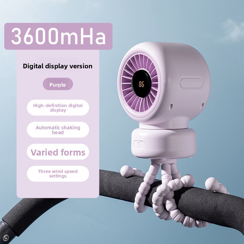 Portable Oscillating Baby Stroller Fan