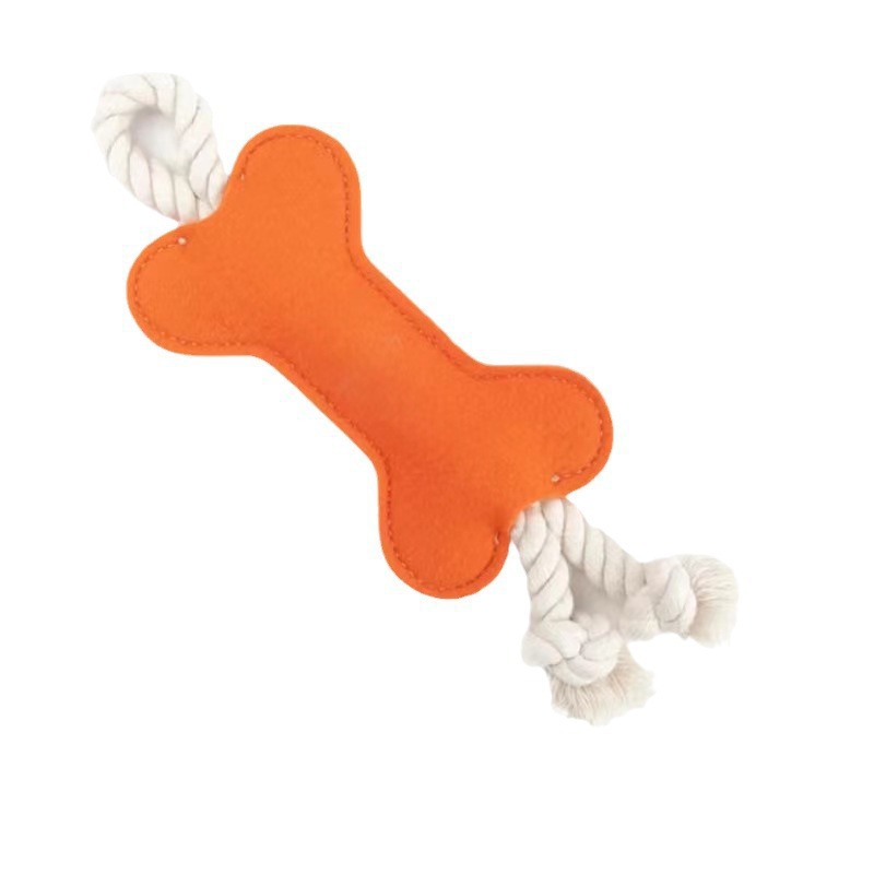 Felt chew dog toy specifications dimensions 15.7x7.2cm