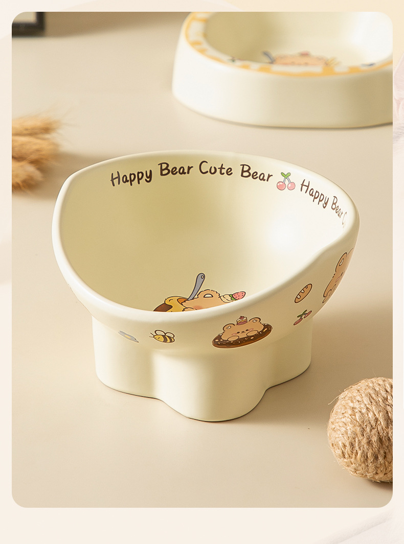 Cake bear ceramic pet bowl decorative design home use