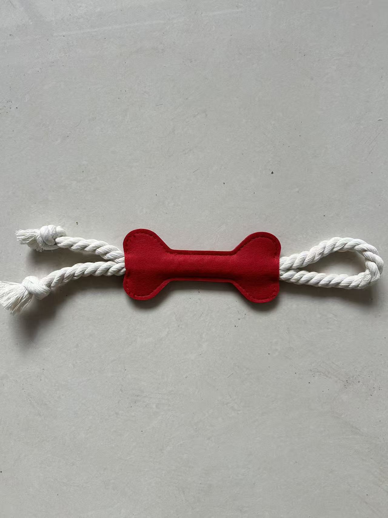 Chew dog toy felt bone 9 colour options vibrant