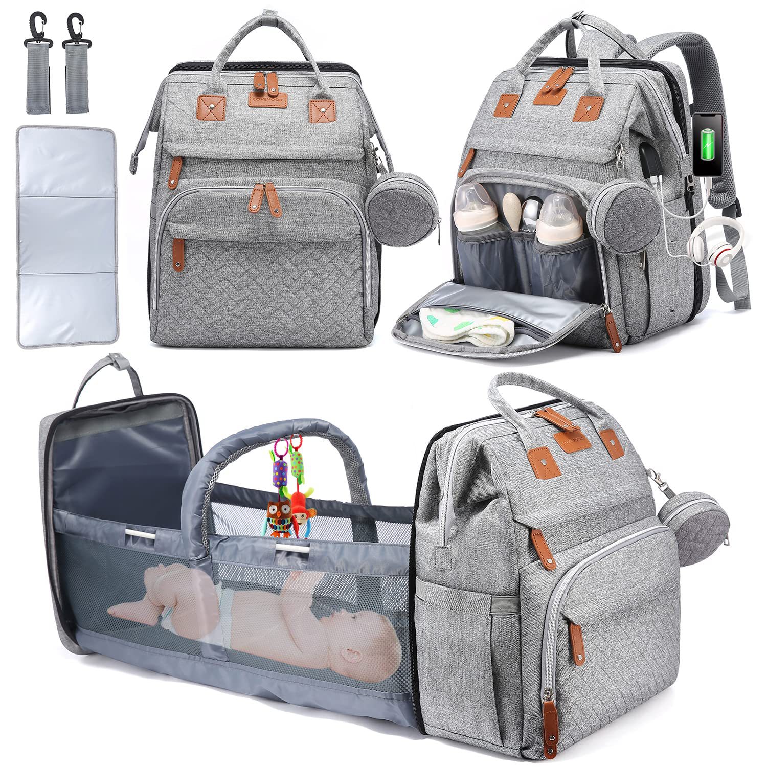 Foldable Anti Mosquito Mommy Baby Backpack