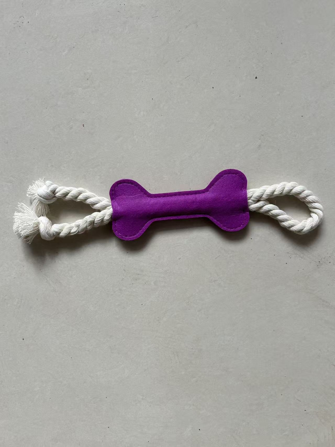 Felt bone dog chew toy lightweight travel portable