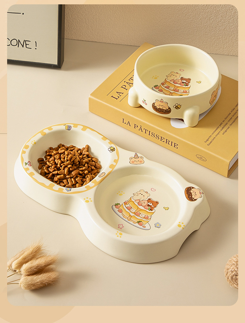 Elevated ceramic dog bowl specifications material and dimensions