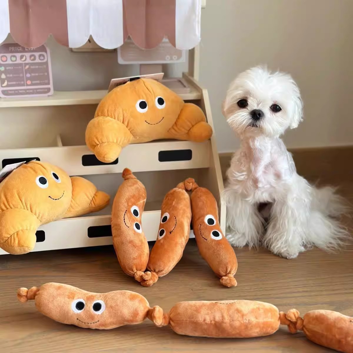 Strong plush dog chew toy for tough chewers and bored dogs