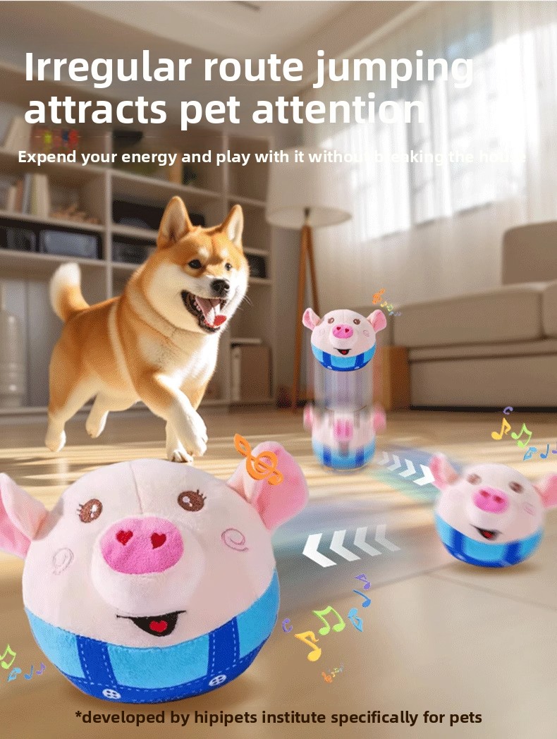 Interactive jumping ball pet toy dog playing fetch outdoor