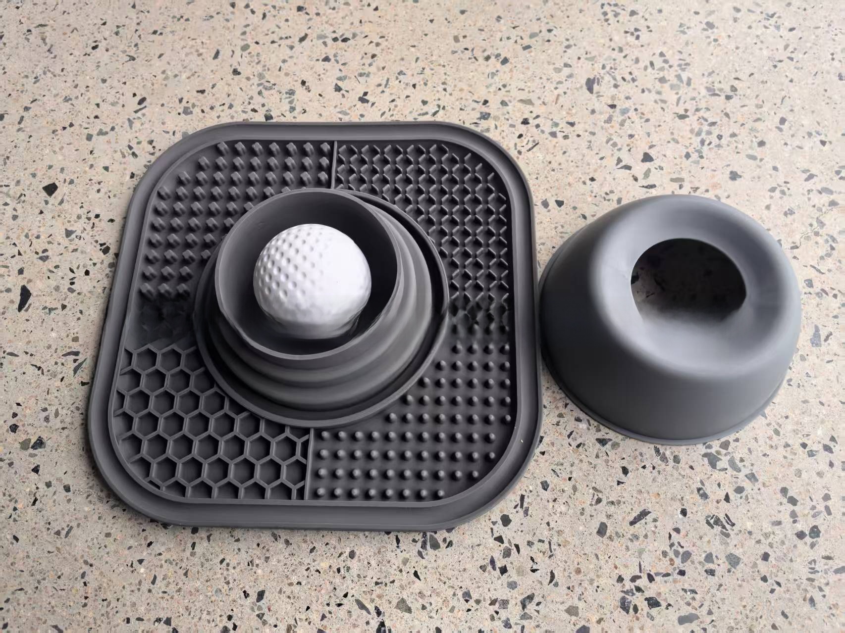 Interactive slow feeder dog bowl licking ball wet food silicone feeder