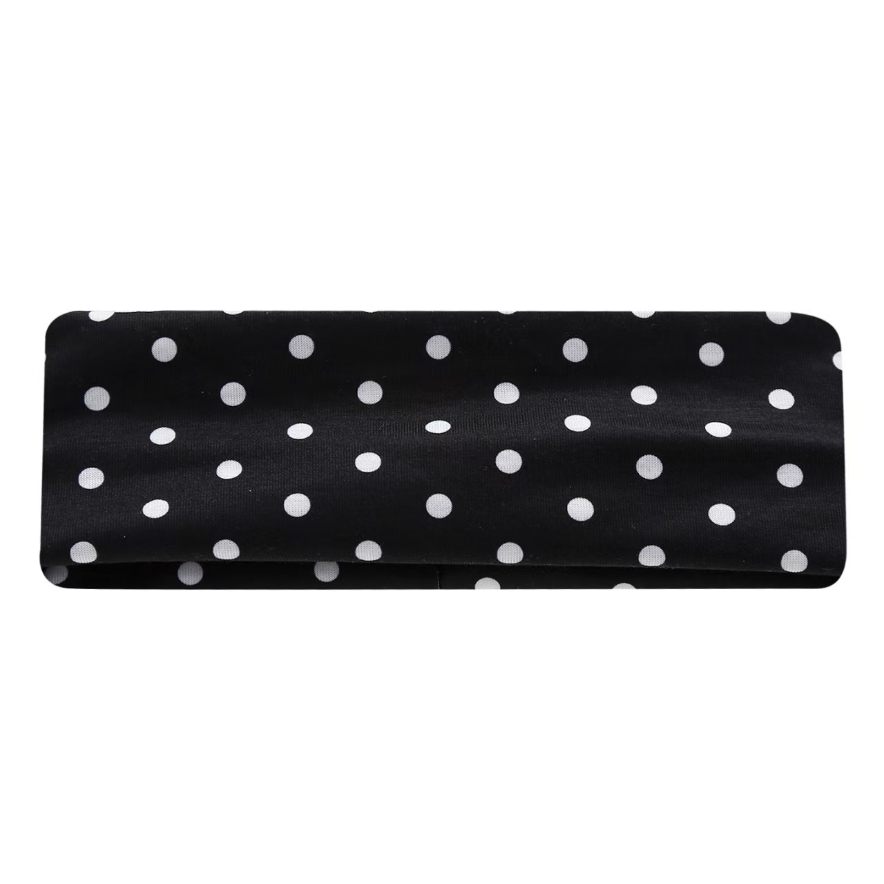 Elastic Sports Headband with Polka Dot Design