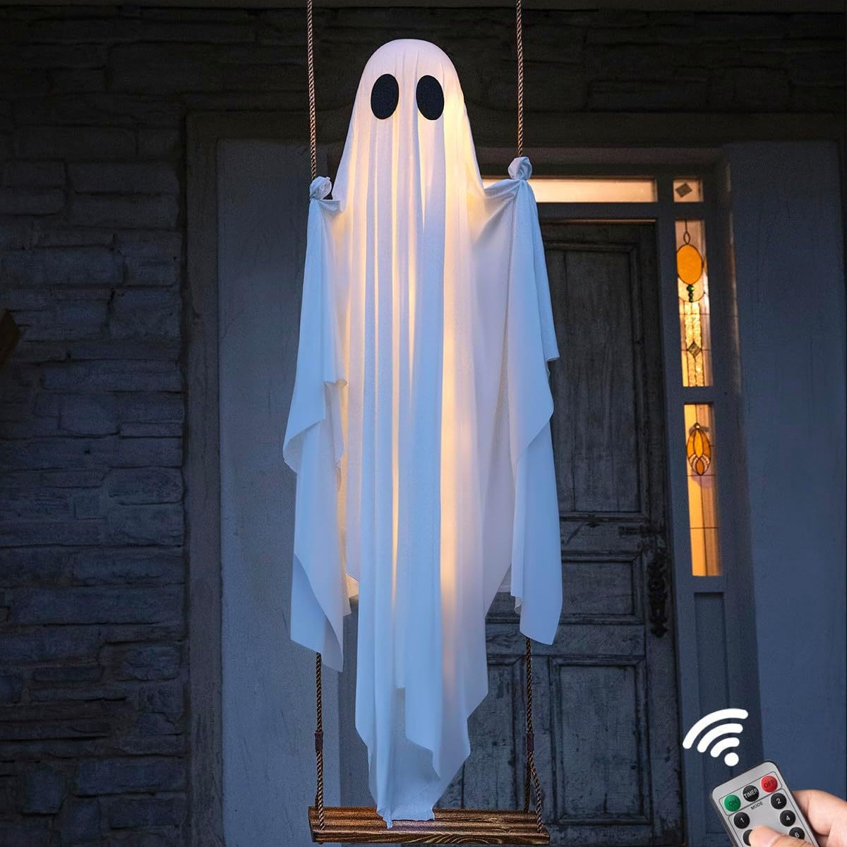Halloween Large Glowing Swing Ghost Decoration - product details