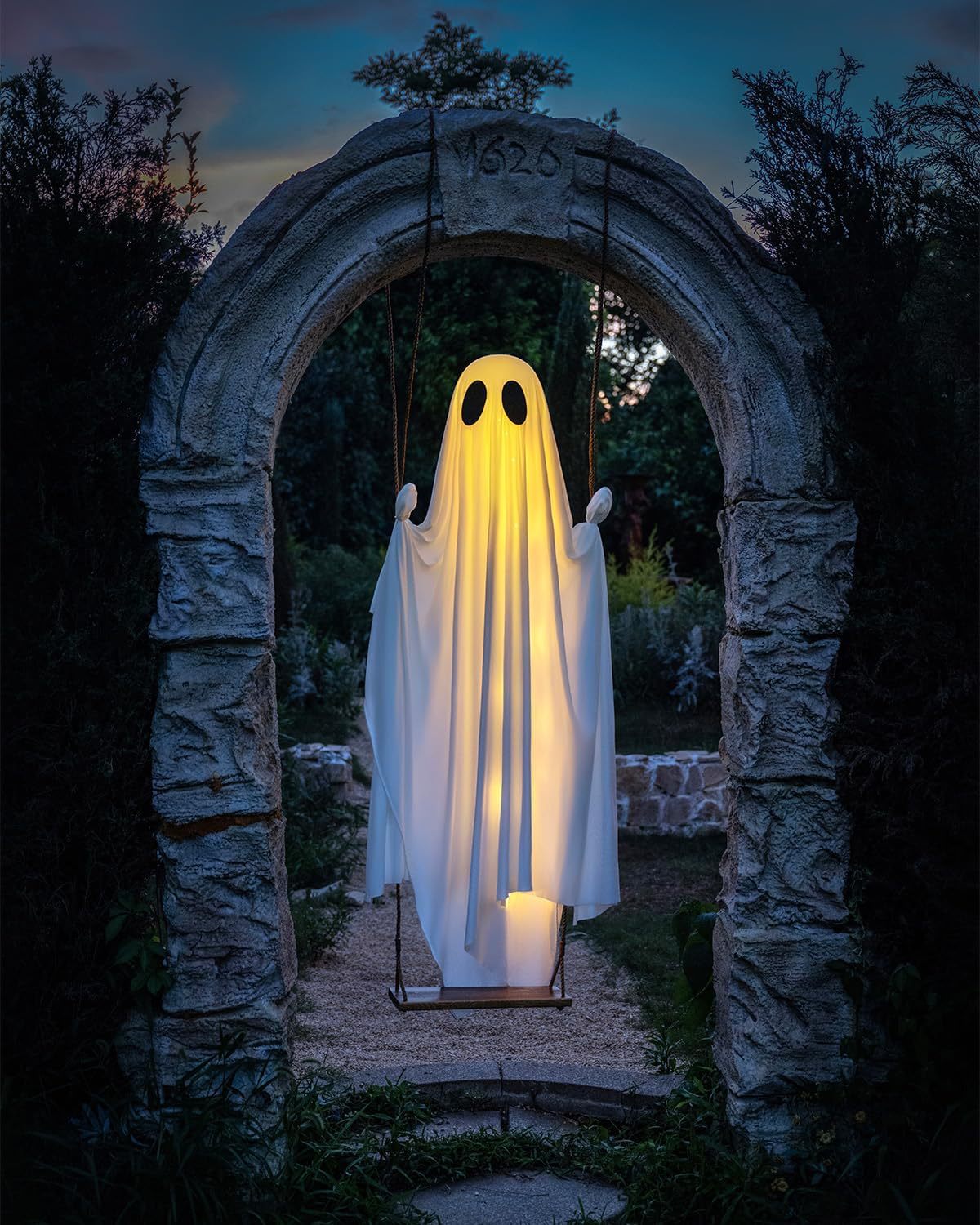 Halloween Large Glowing Swing Ghost Decoration - product details