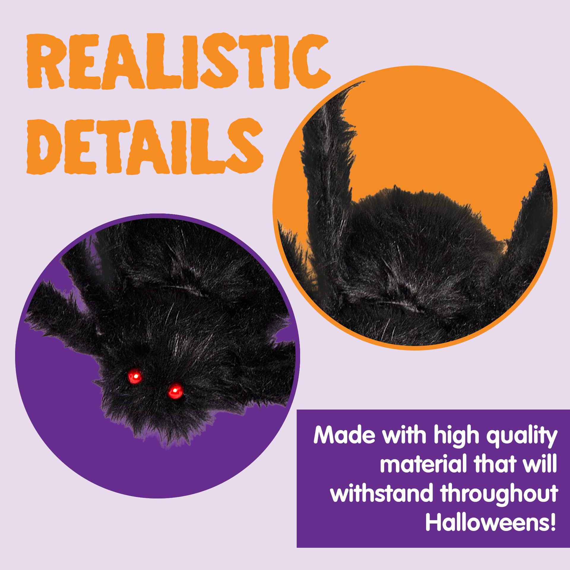 Halloween Plush Spider and Web Decoration - product details