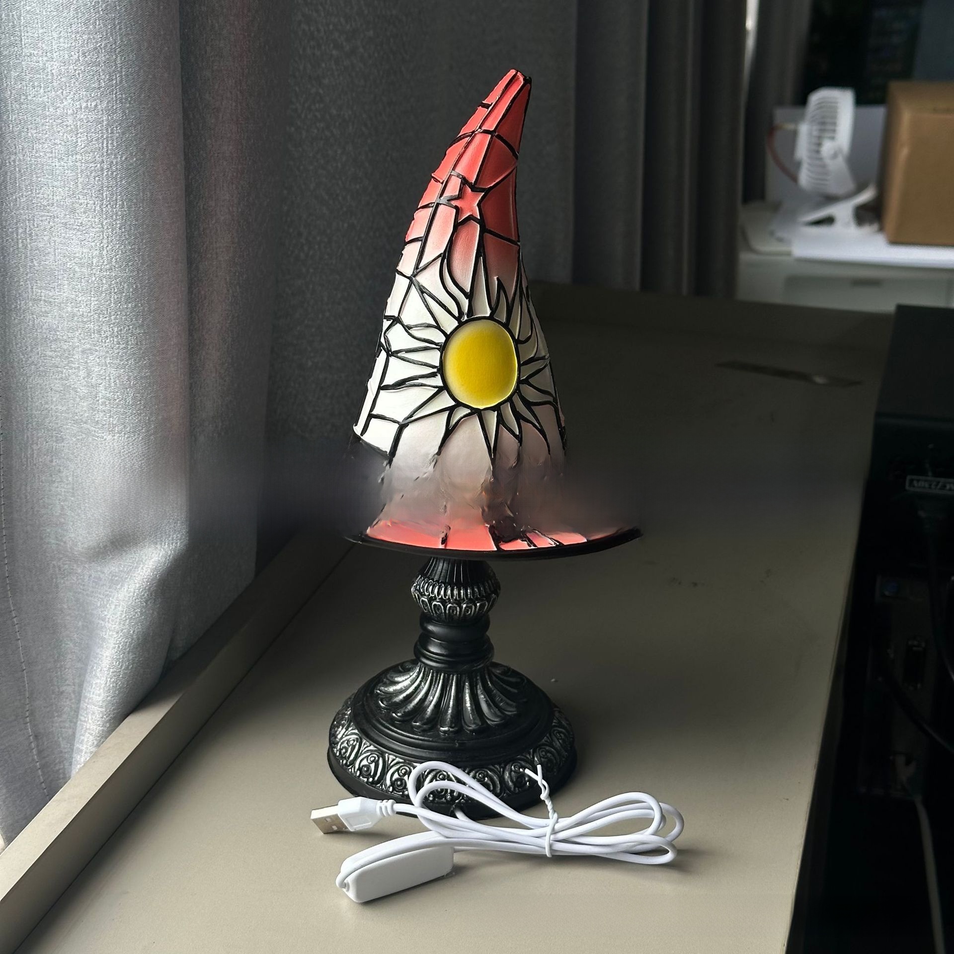 Resin Gothic Halloween Witch Hat Night Light - product details