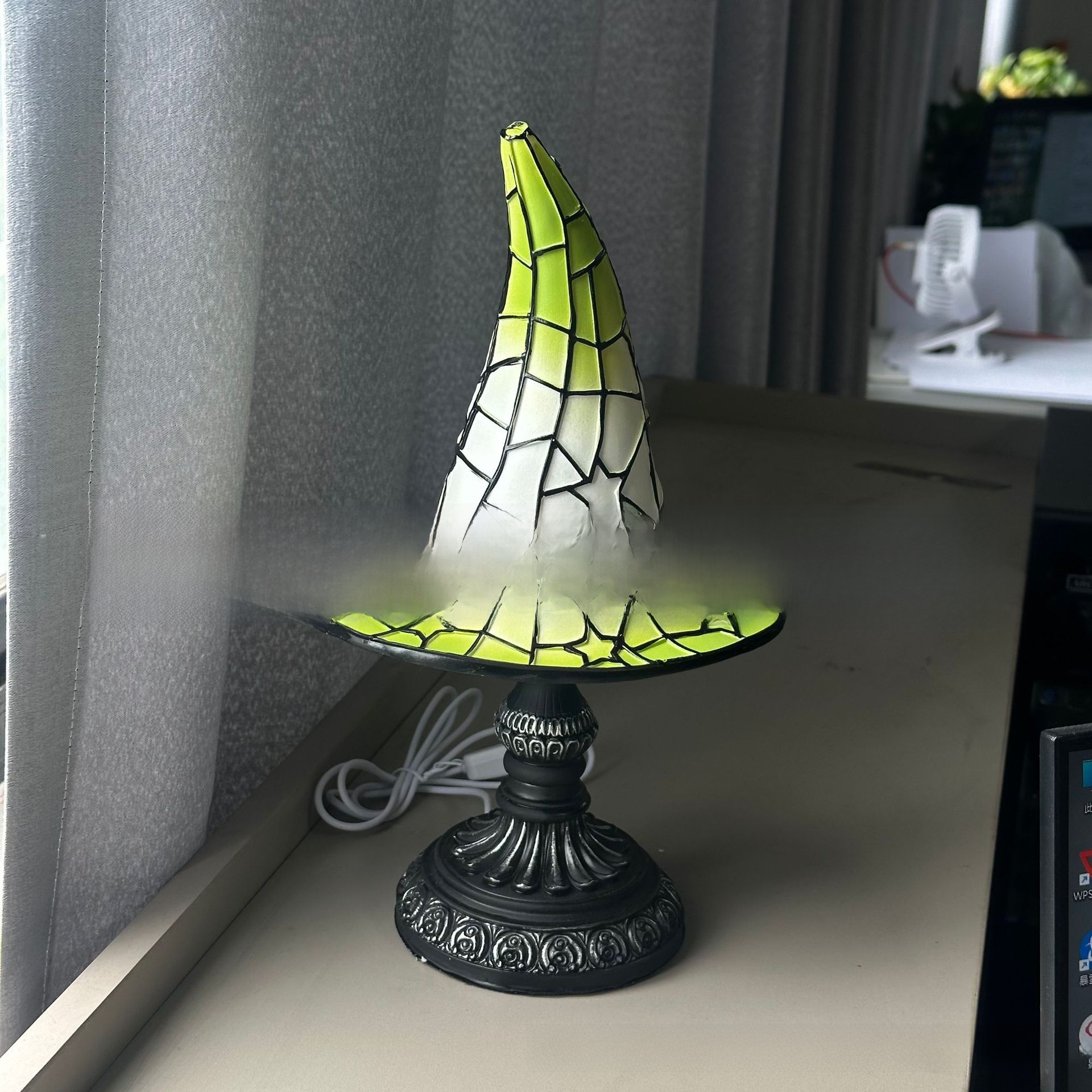 Resin Gothic Halloween Witch Hat Night Light - product details