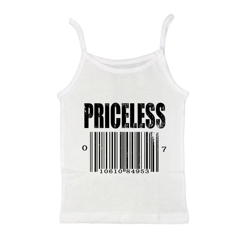 Printed Short T-Shirt Women Sling Tube Top Streetwear