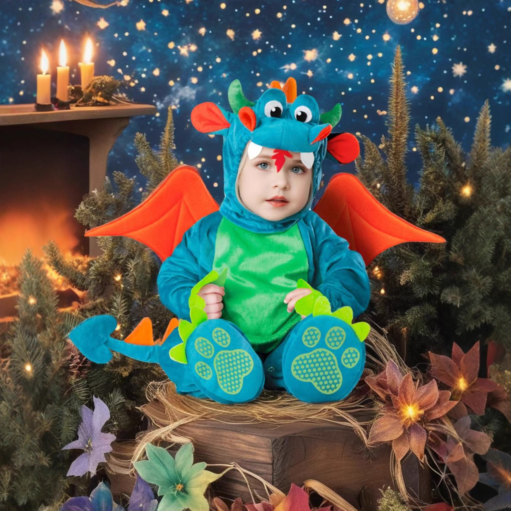 Baby Animal Costume - Halloween and Christmas Plush Outfit - product details