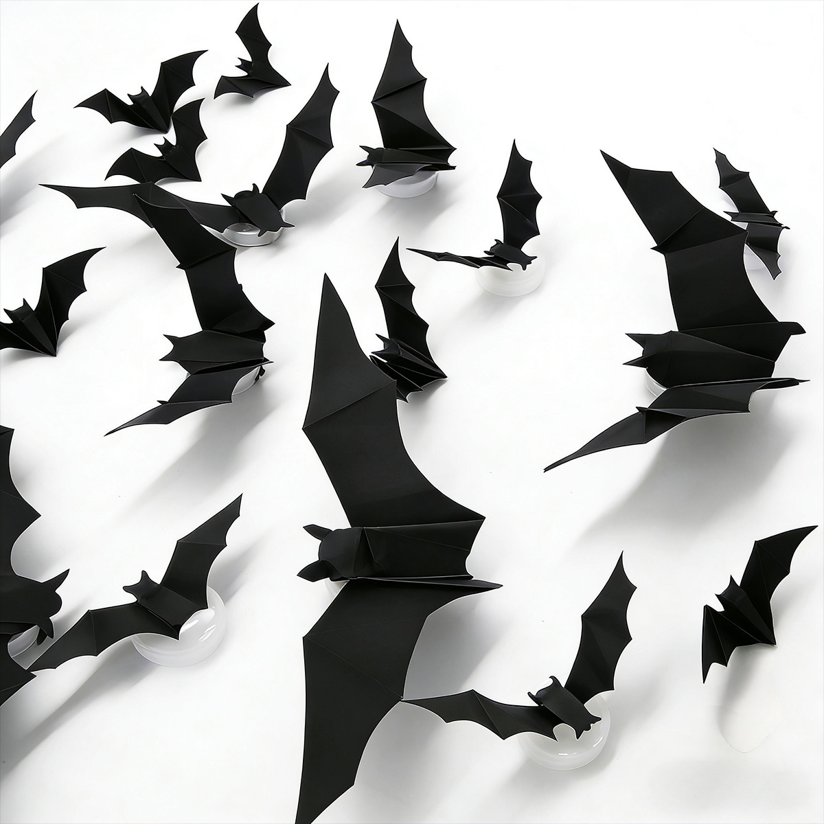 Halloween Flashing LED Bat Wall Stickers - PVC - product details