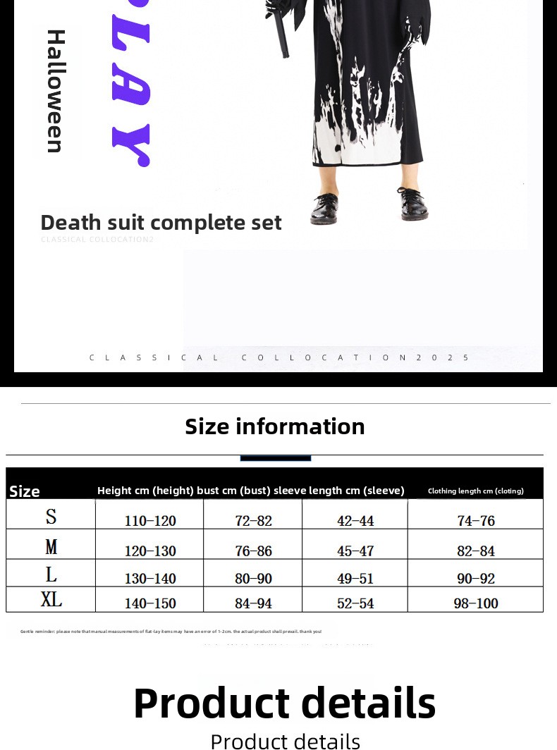 Halloween Glow-in-the-Dark Cosplay Costume - product details